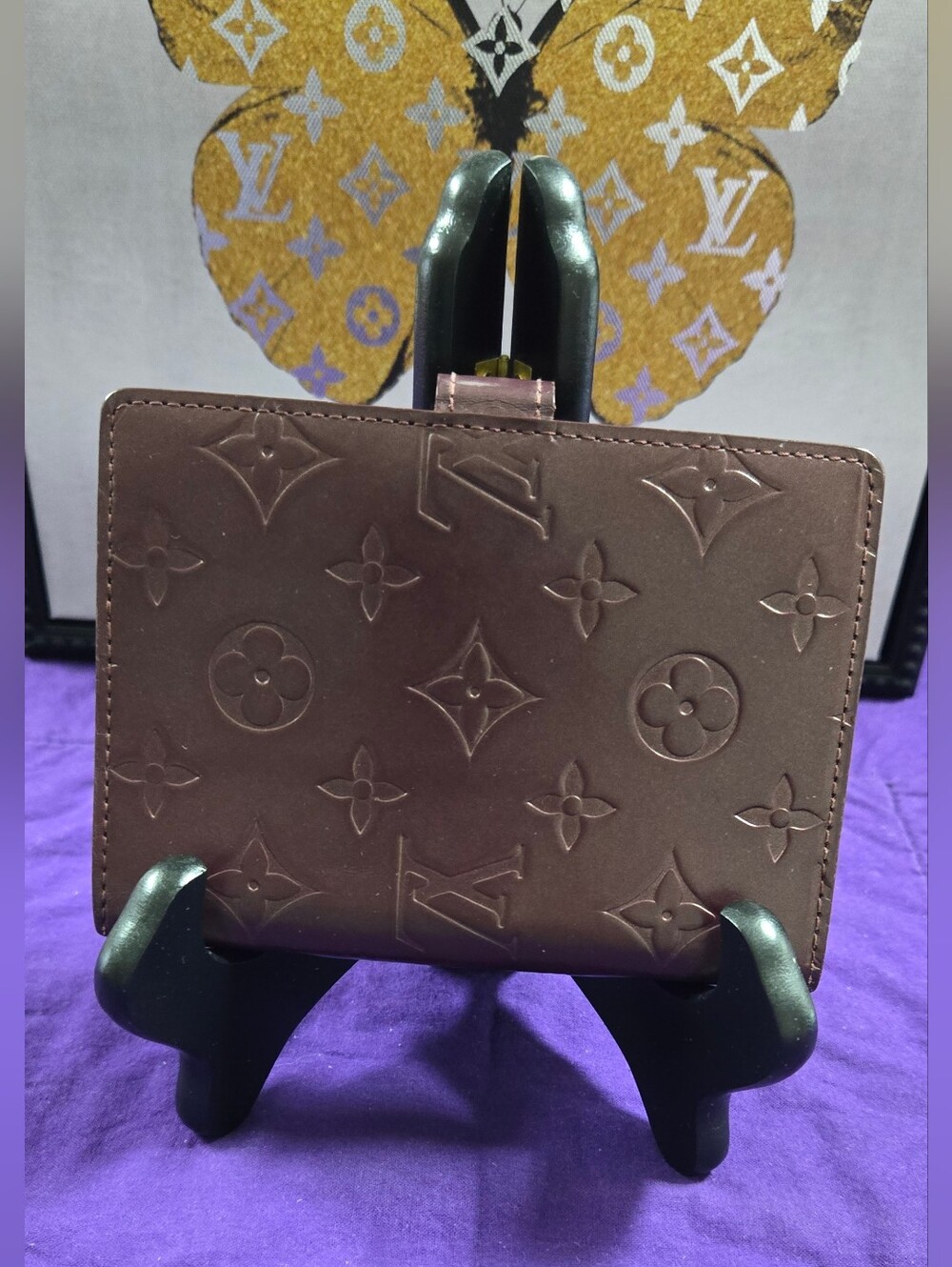 Vintage Louis Vuitton Matte Vernis Burgandy Monogram Agenda PM with COA - Picture 2 of 14